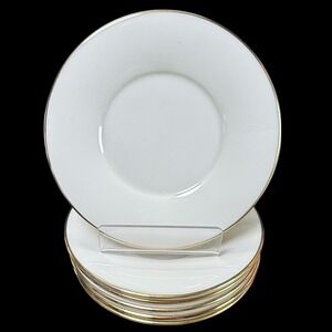 Lenox "Lenox Gold" Bread Dessert Gold Rimmed Plates 5.75" Set Of 6